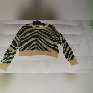 American Eagle Zebra Print Sweater.
